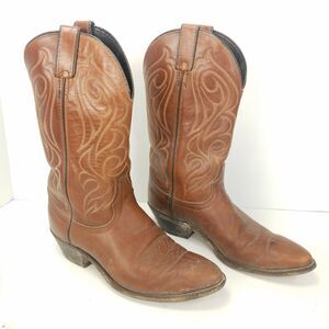 Code West Boots Brown Leather Cowboy Western Shoes Style 33598 Mens Size 8 D USA